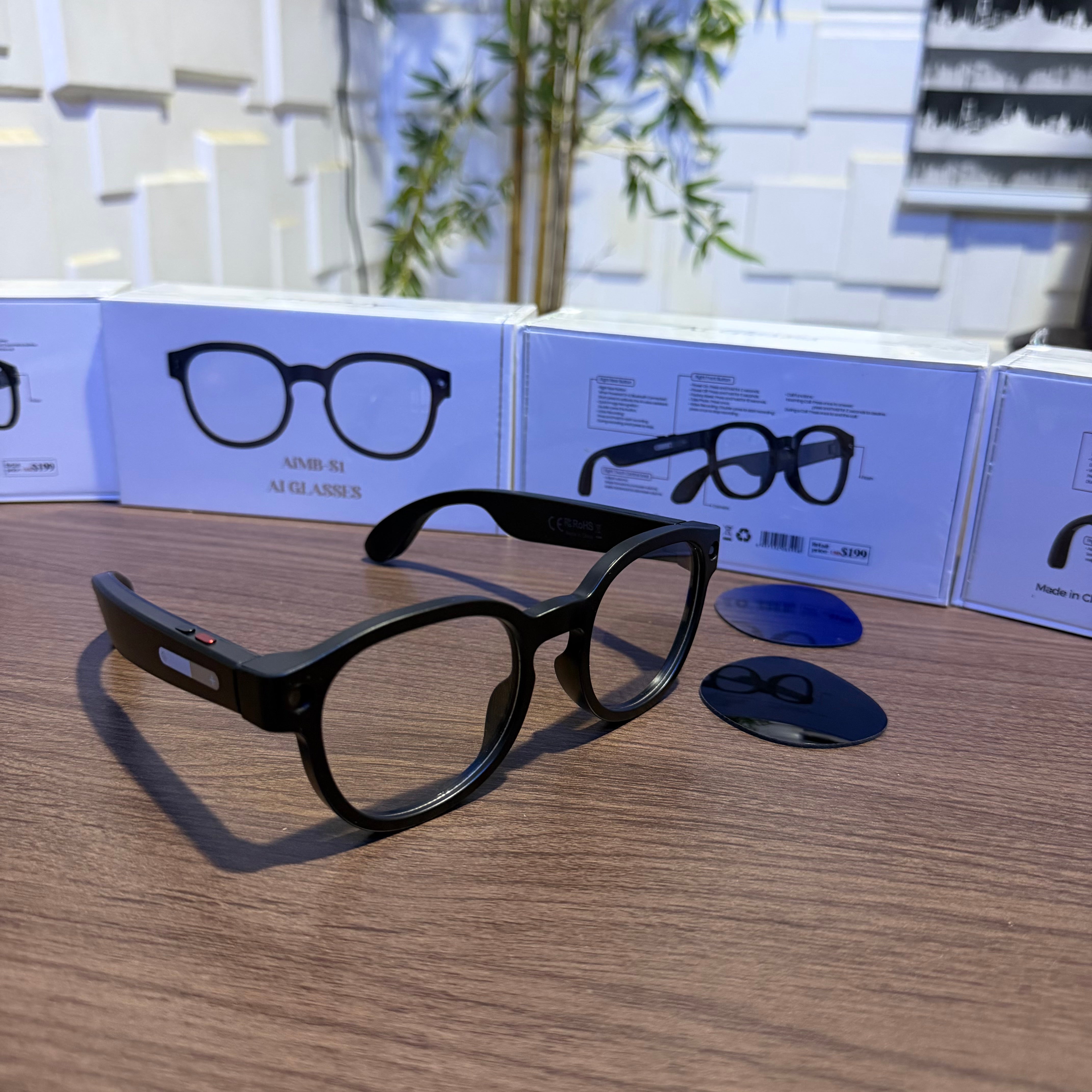 AIMB-S1 AI Smart Glasses | HD Camera | AI Assistant | Real-Time Translation | Music & Calls