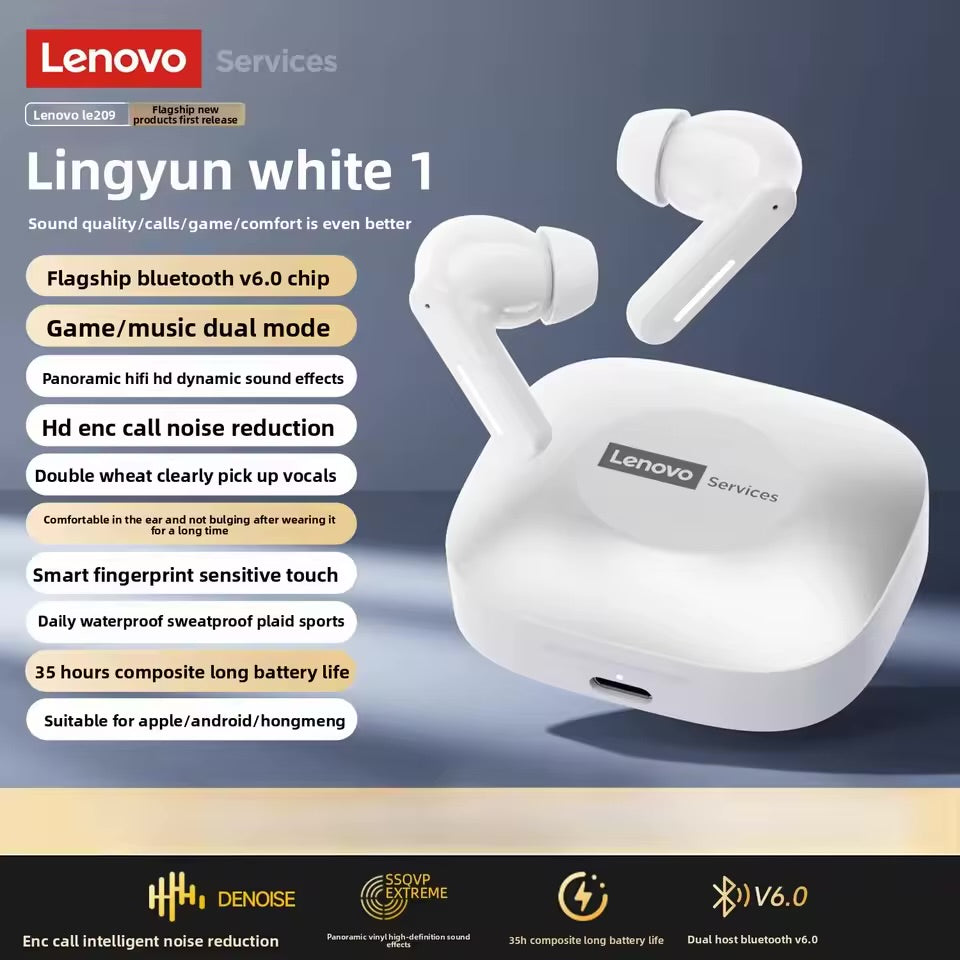 Lenovo Services LE209 True Wireless Bluetooth Earbuds