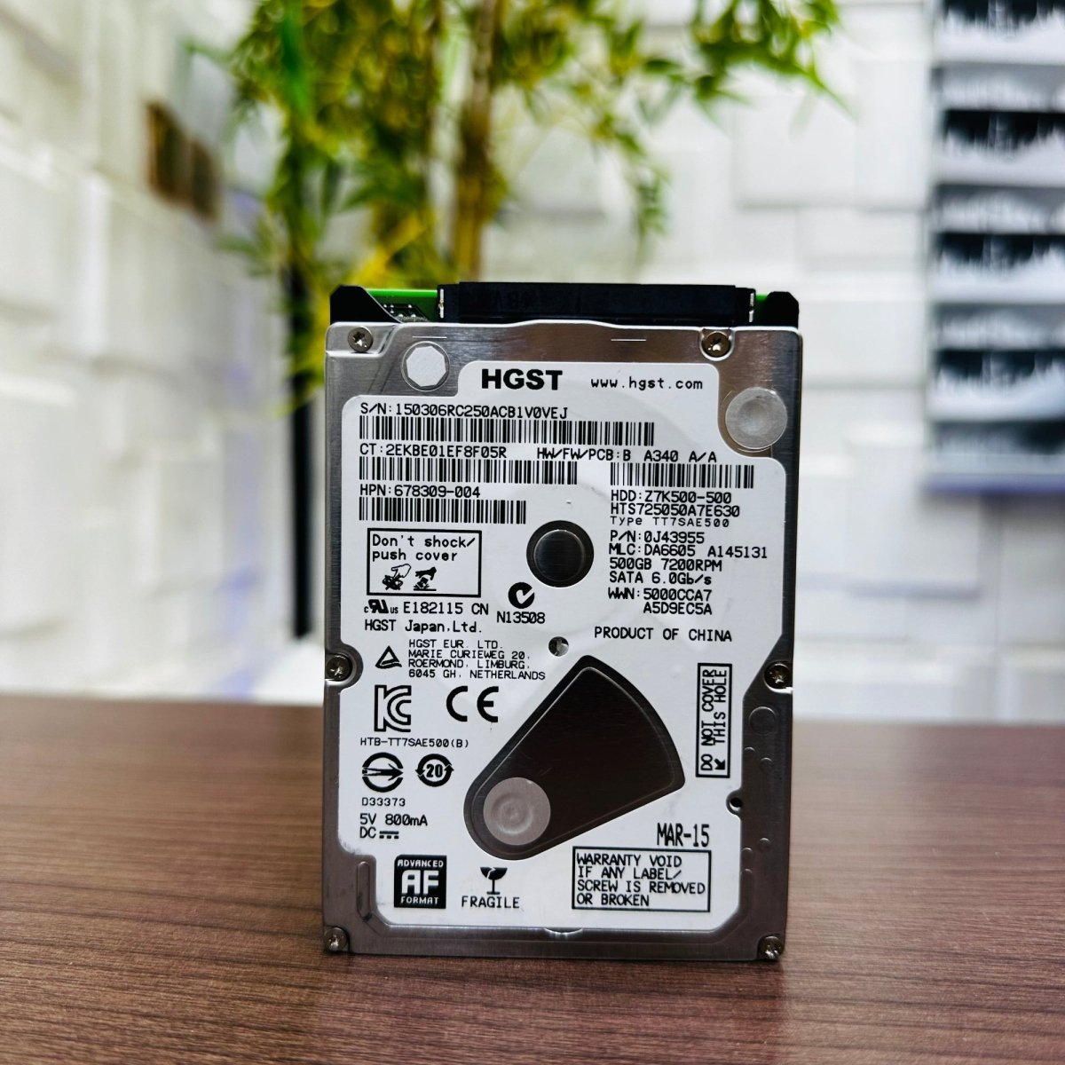 HGST 500GB Laptop Internal Hard Disk Drive (HDD) SATA - Slim