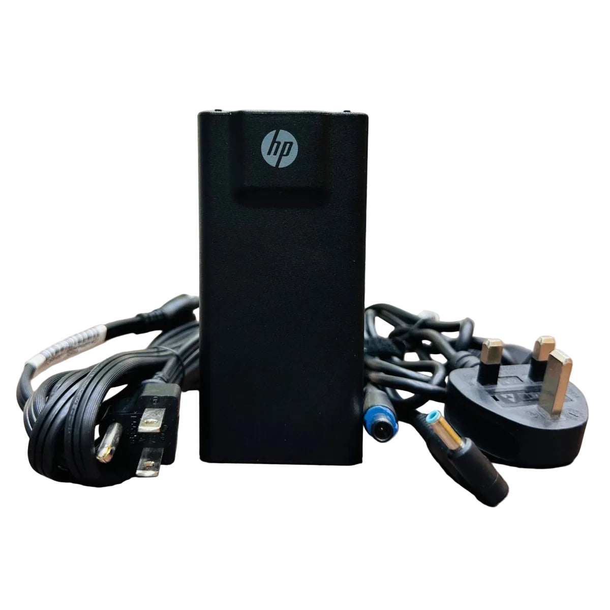 HP 65W 19.5V Blue Mouth Pin / USB Travel Adapter - USA + UK Plug
