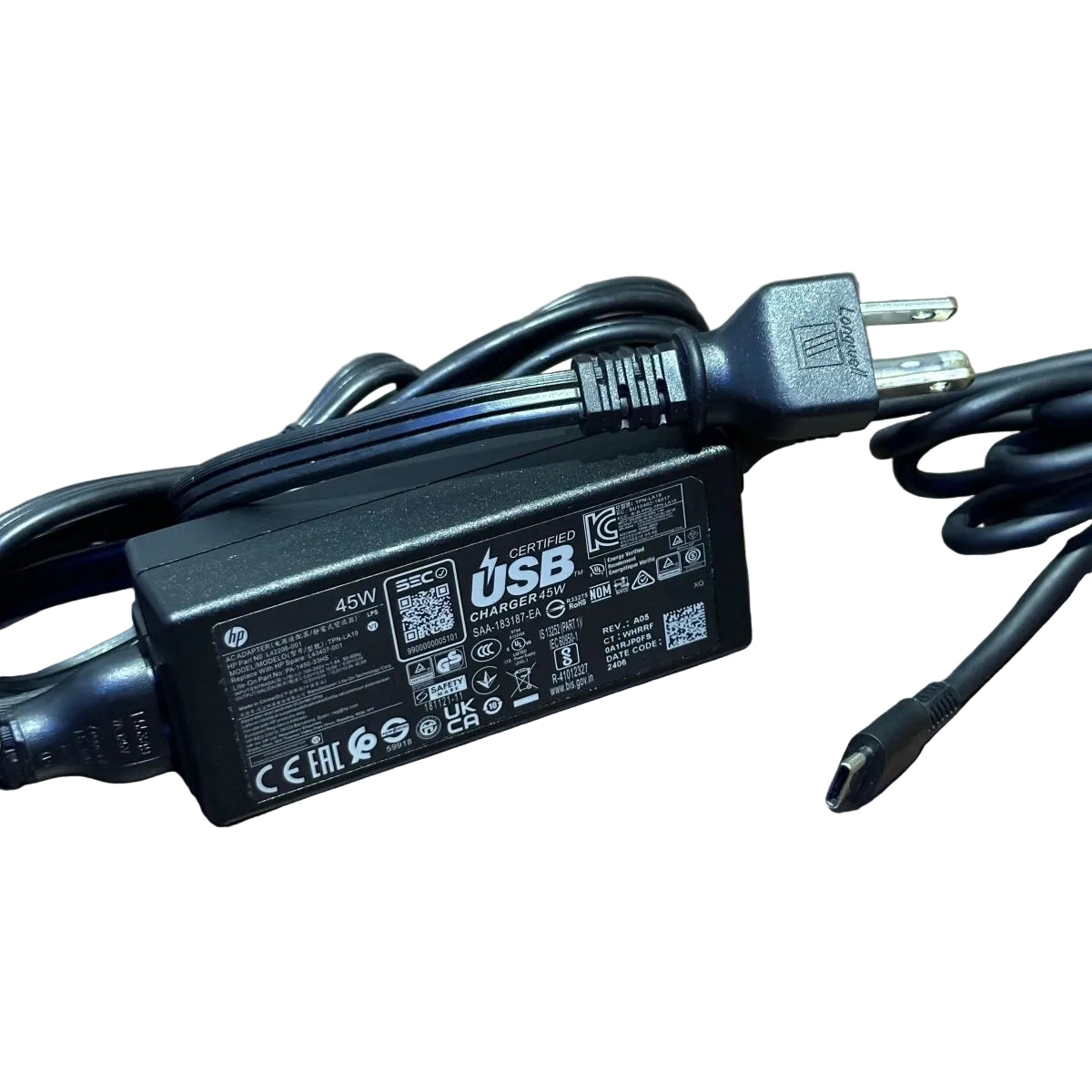 45W HP USB Type - C Charger - USA Plug