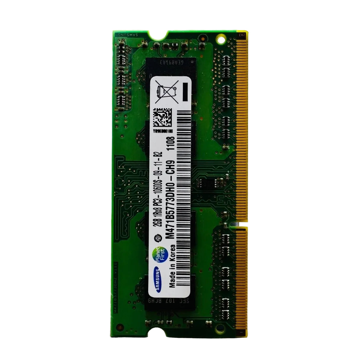 2GB PC3 - 10600S - 09 - 11 - B2 Laptop RAM - Samsung