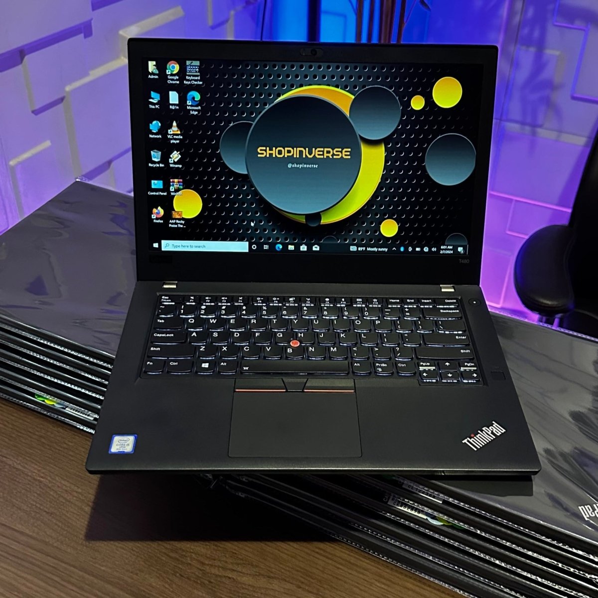 Lenovo ThinkPad T480 - 8th Gen. Intel Core i5 - 256GB SSD - 8GB RAM - keyboard Light