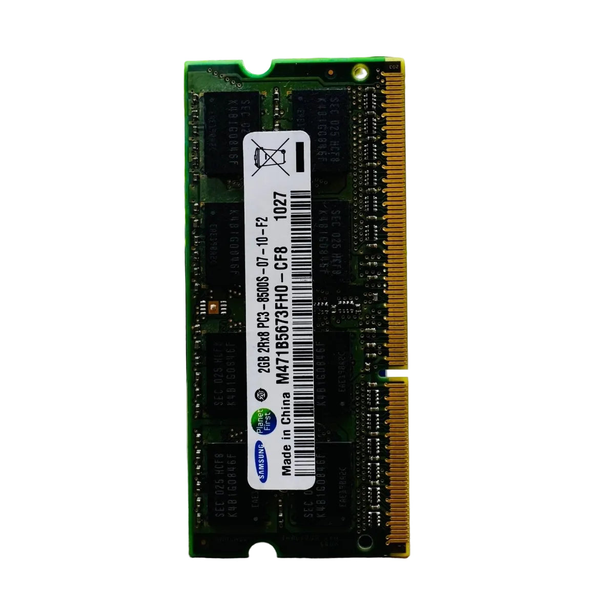 2GB PC3 - 8500S - 07 - 10 - F2 Laptop RAM - Samsung