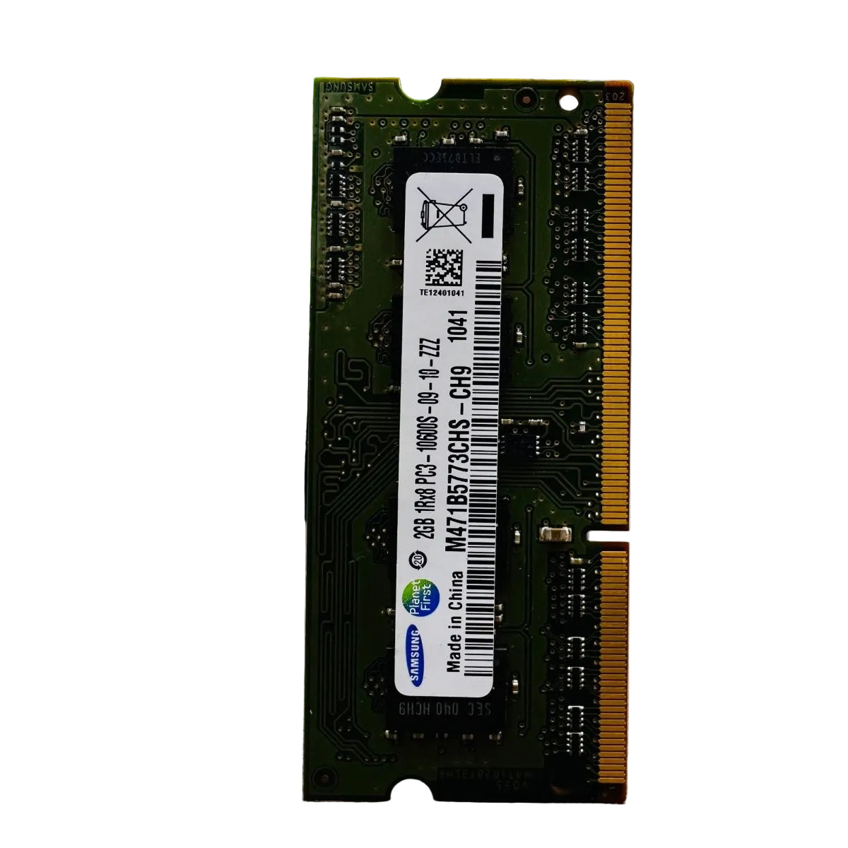 2GB PC3 - 10600S - 09 - 10 - ZZZ Laptop RAM - Samsung