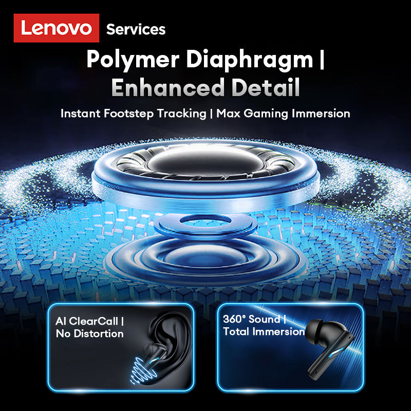 Lenovo Services GT100 Gaming True Wireless Earbuds