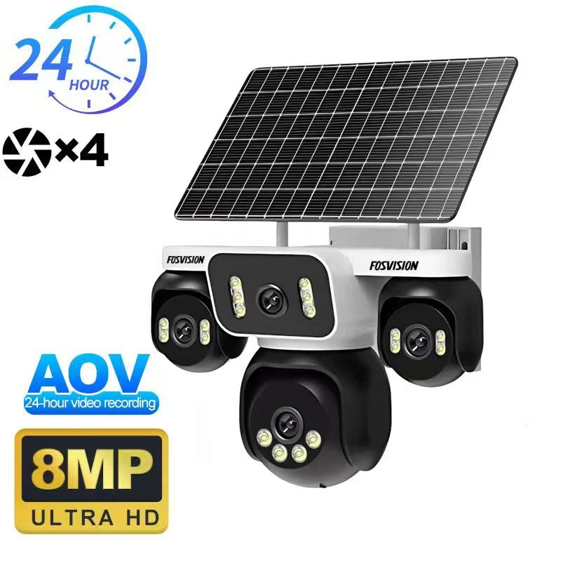 Fosvision FS-HS4K 4-Lens 8MP 4G AOV Solar Security Camera