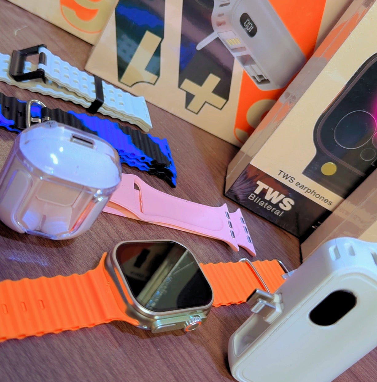 GUS-101 Smart Combo Kit | Smart Watch, Wireless Earbuds & 5000mAh Power Bank