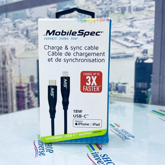 MobileSpec 18W USB-C Charge & Sync Cable SHOPINVERSE