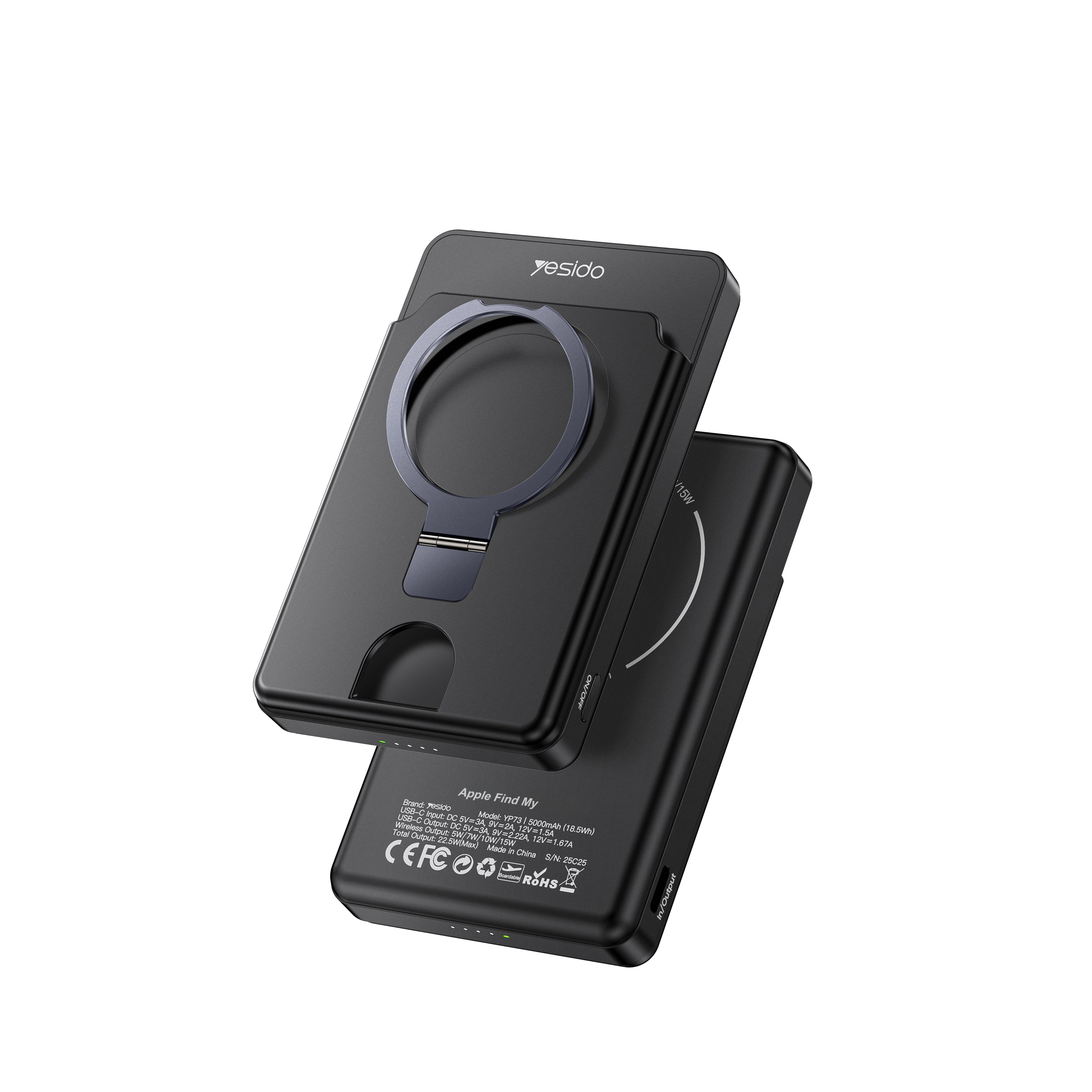 Yesido YP73 5000mAh 15W Magnetic Wireless Power Bank