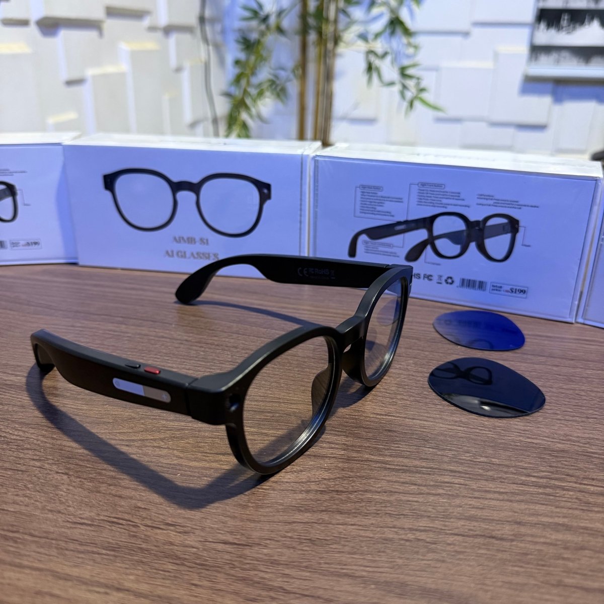 AIMB-S1 AI Smart Glasses | HD Camera | AI Assistant | Real-Time Translation | Music & Calls