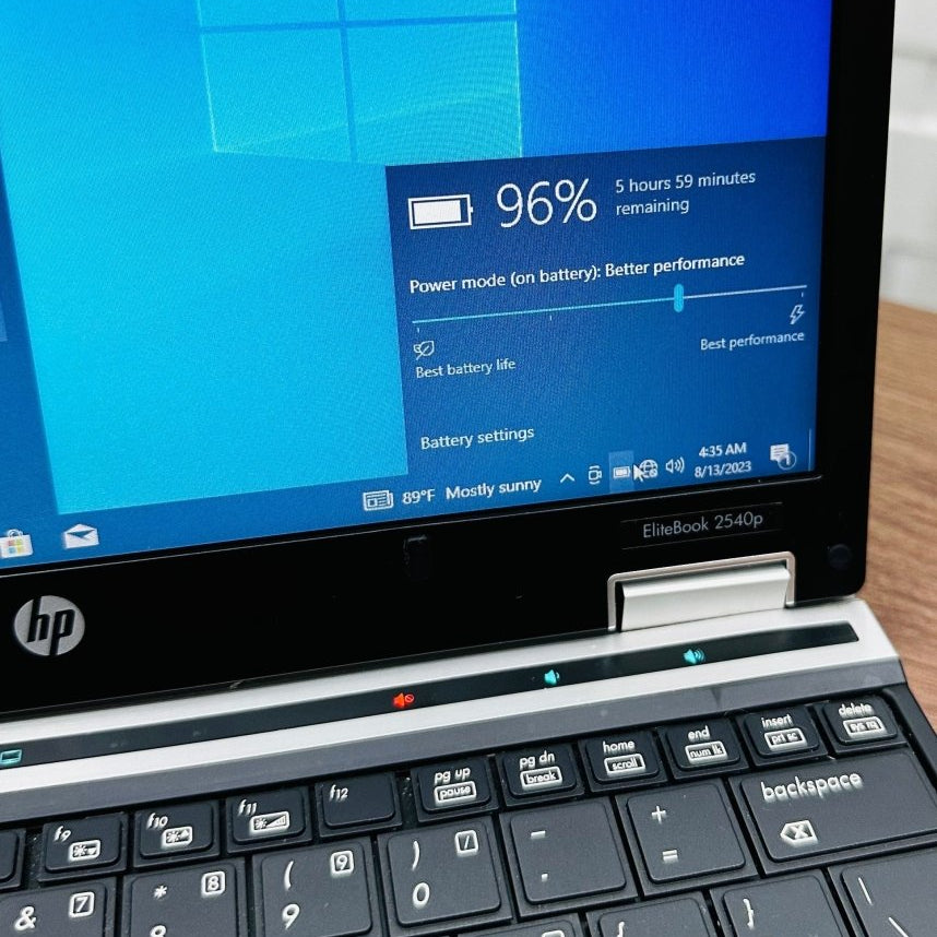 HP EliteBook 2540p - Intel Core i7 - 250GB HDD - 4GB RAM