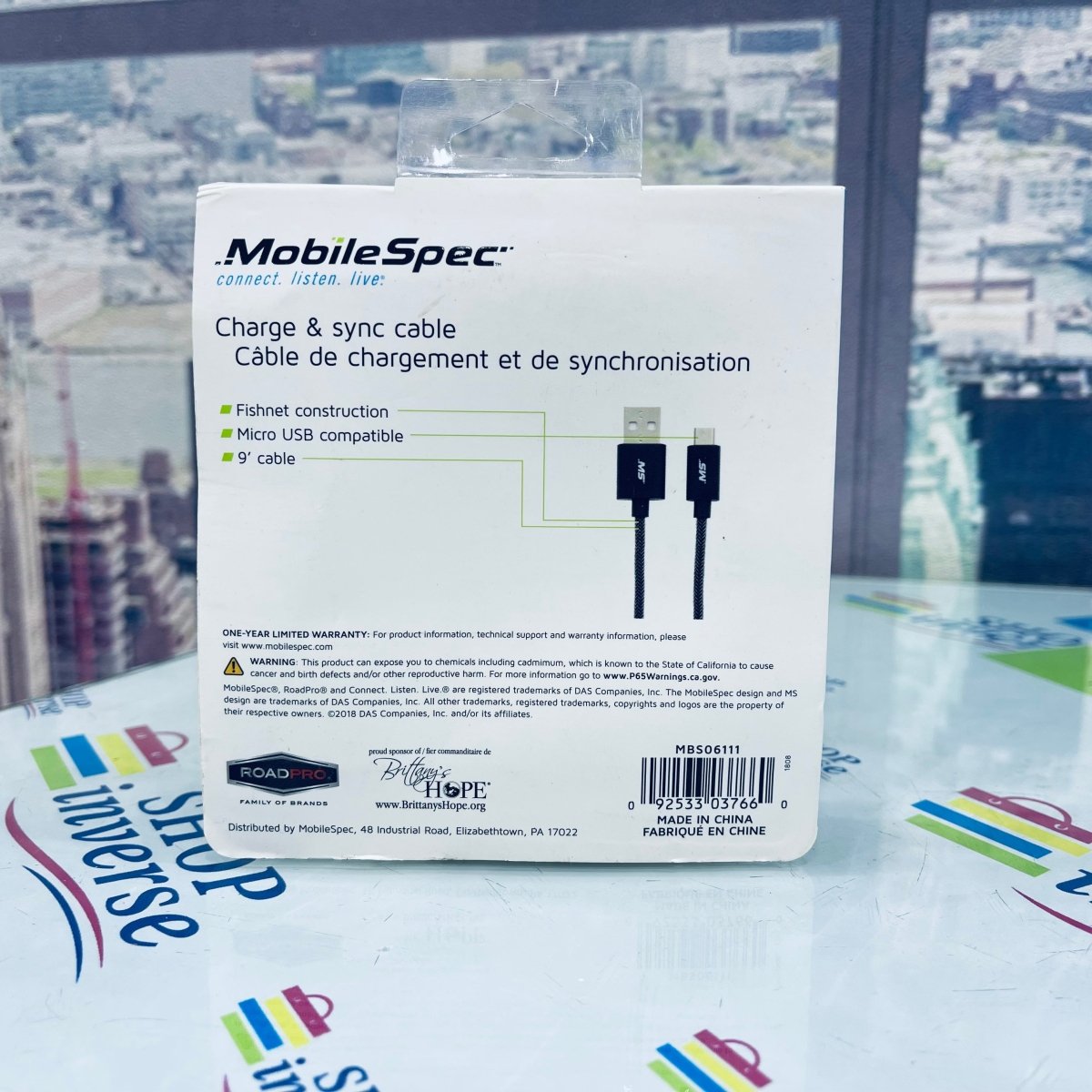 MobileSpec 9" Metallic Charge & Sync Cable