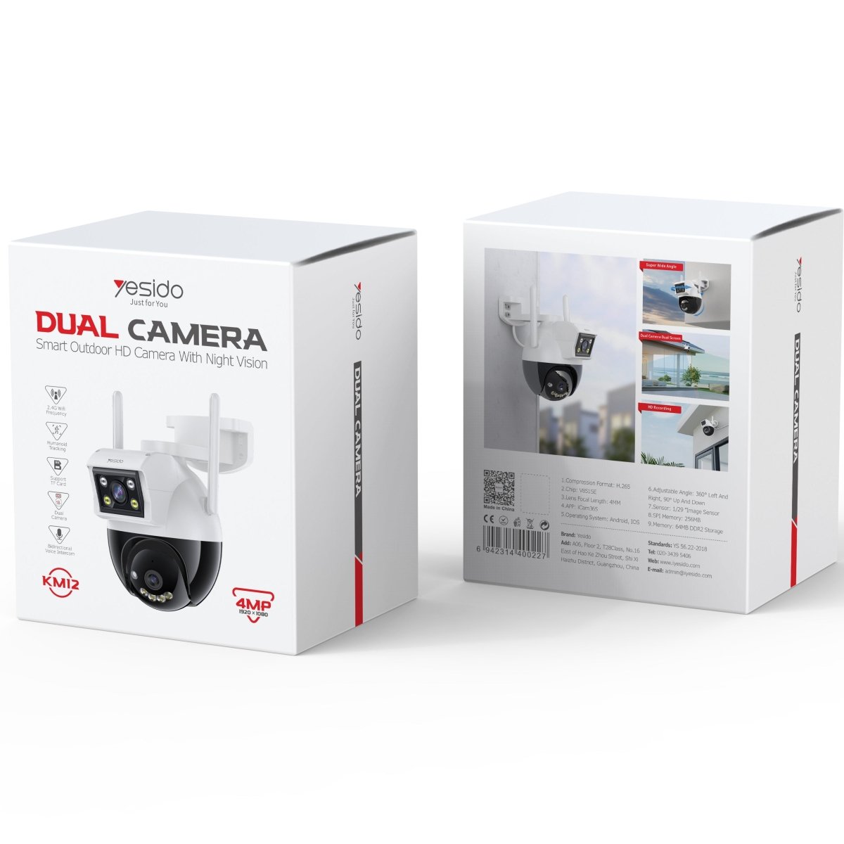 Yesido KM12 Smart Outdoor HD Camera With Night Vision
