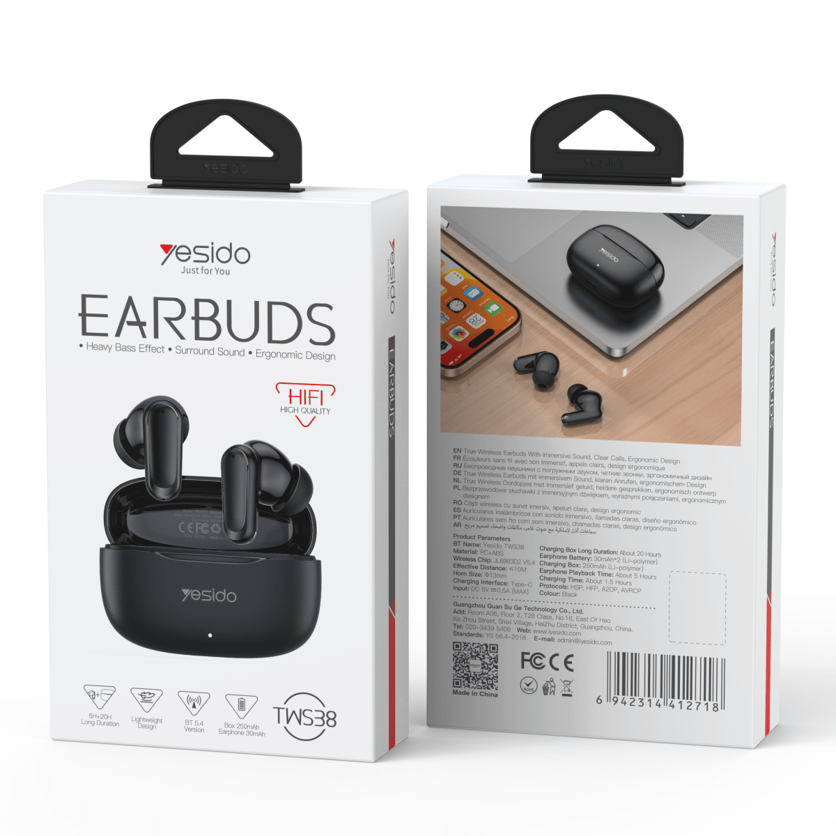 Yesido TWS38 Wireless Earbuds