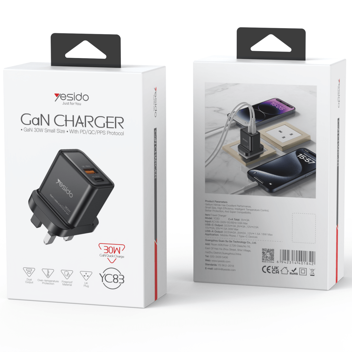 Yesido YC83 30W GaN Fast Charger