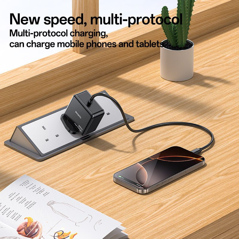 Yesido YC93 65W Fast Charging Laptop Adapter - Type - C PD - 2M Cable - UK Plug