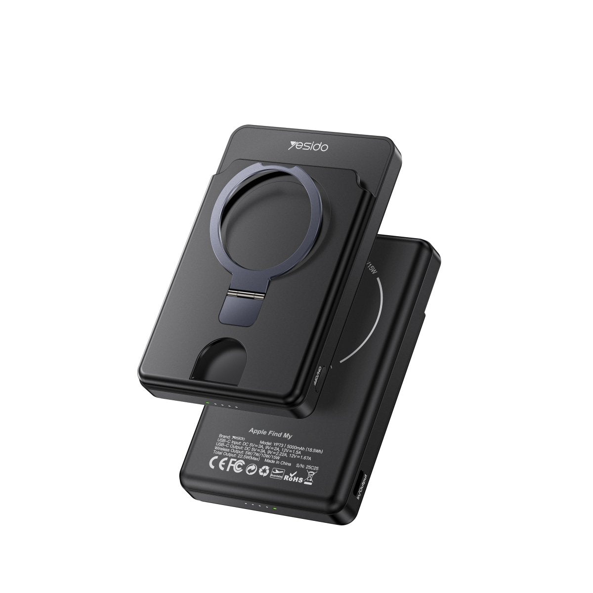Yesido YP73 5000mAh 15W Magnetic Wireless Power Bank