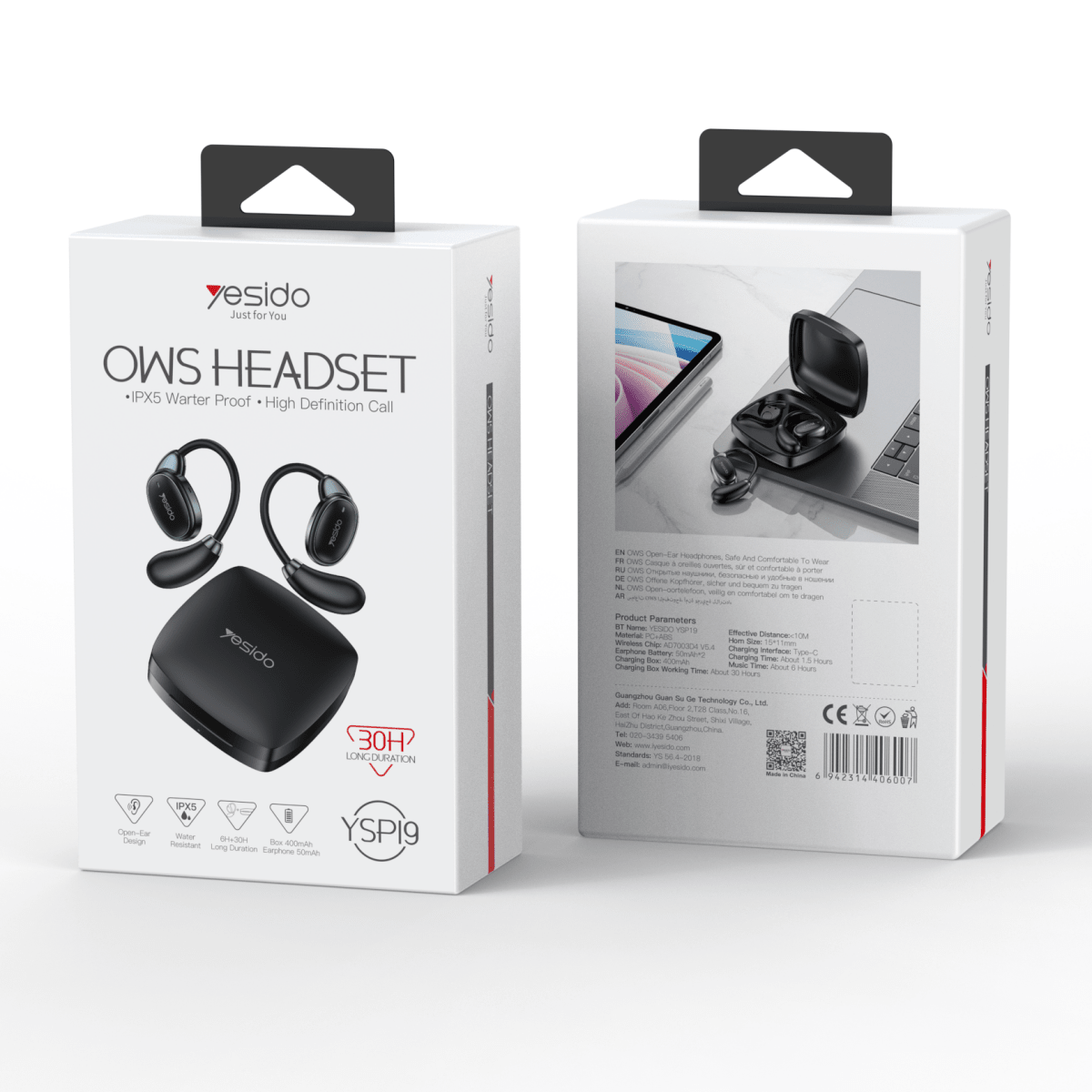 Yesido YSP19 OWS Open - Ear Wireless Headset