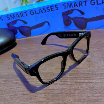 Smart AI Glasses M02 | AI Assistant | HD Camera | Real-Time Translation | Charging Case