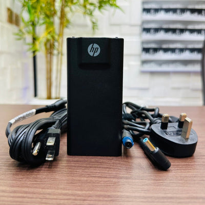 HP 65W 19.5V Blue Mouth Pin / USB Travel Adapter - USA + UK Plug