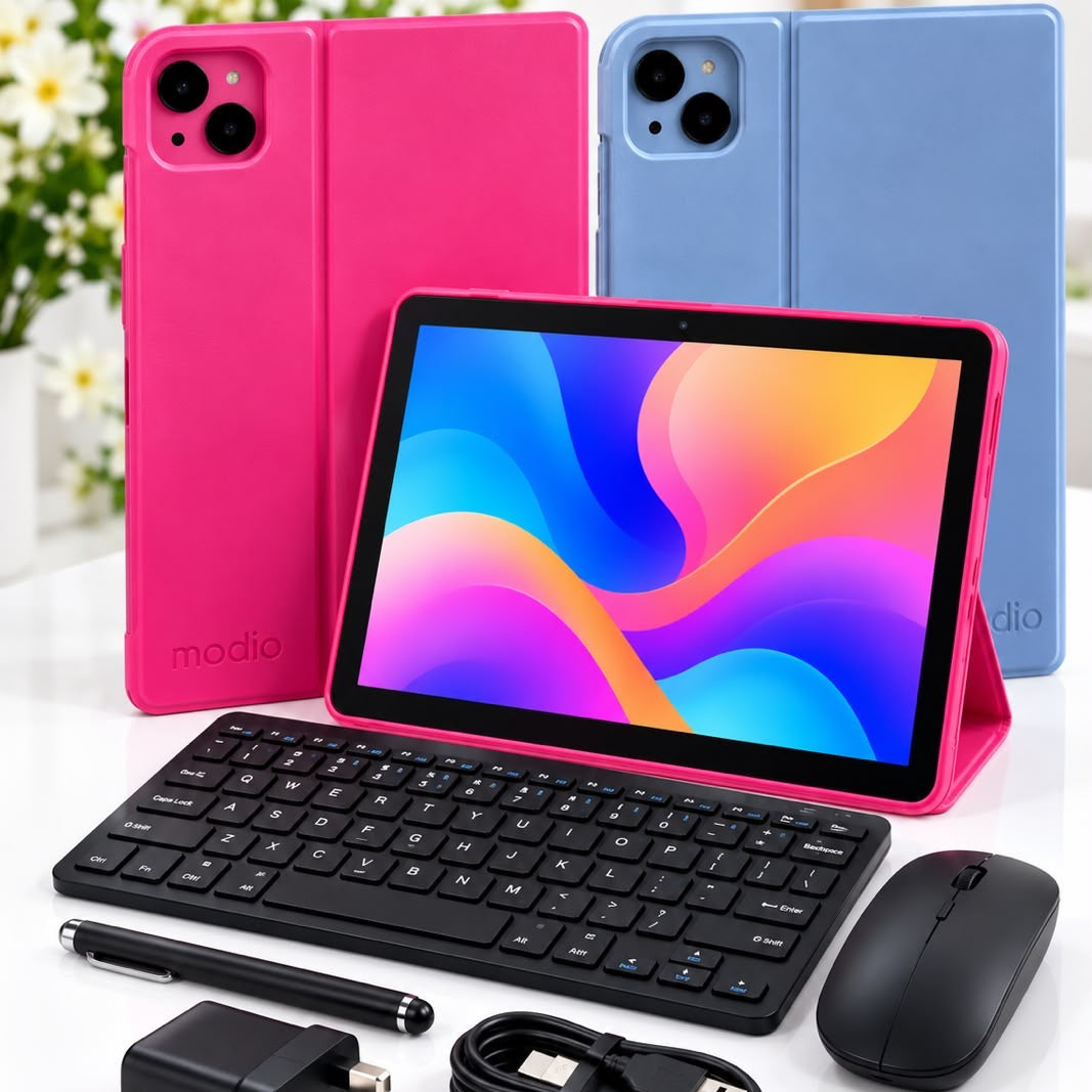 MODIO M41 – 10-Inch SIM-Enabled Android Tablet with Keyboard & Mouse