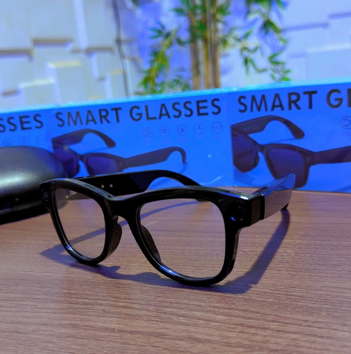 Smart AI Glasses M02 | AI Assistant | HD Camera | Real-Time Translation | Charging Case