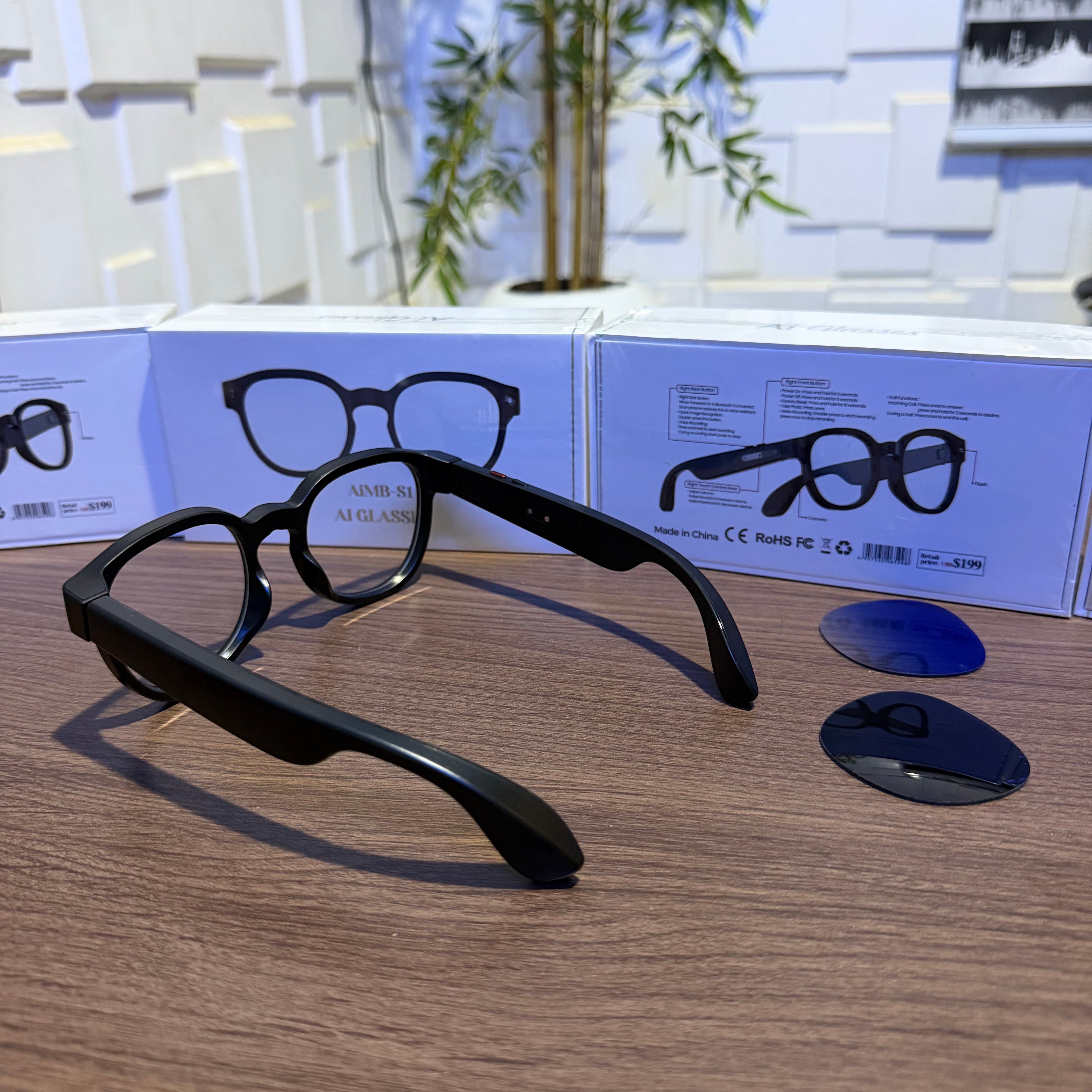 AIMB-S1 AI Smart Glasses | HD Camera | AI Assistant | Real-Time Translation | Music & Calls