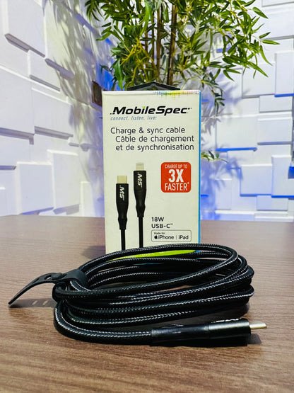 MobileSpec 18W USB-C Charge & Sync Cable