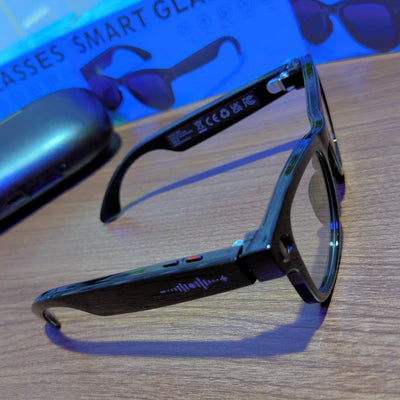 Smart AI Glasses M02 | AI Assistant | HD Camera | Real-Time Translation | Charging Case