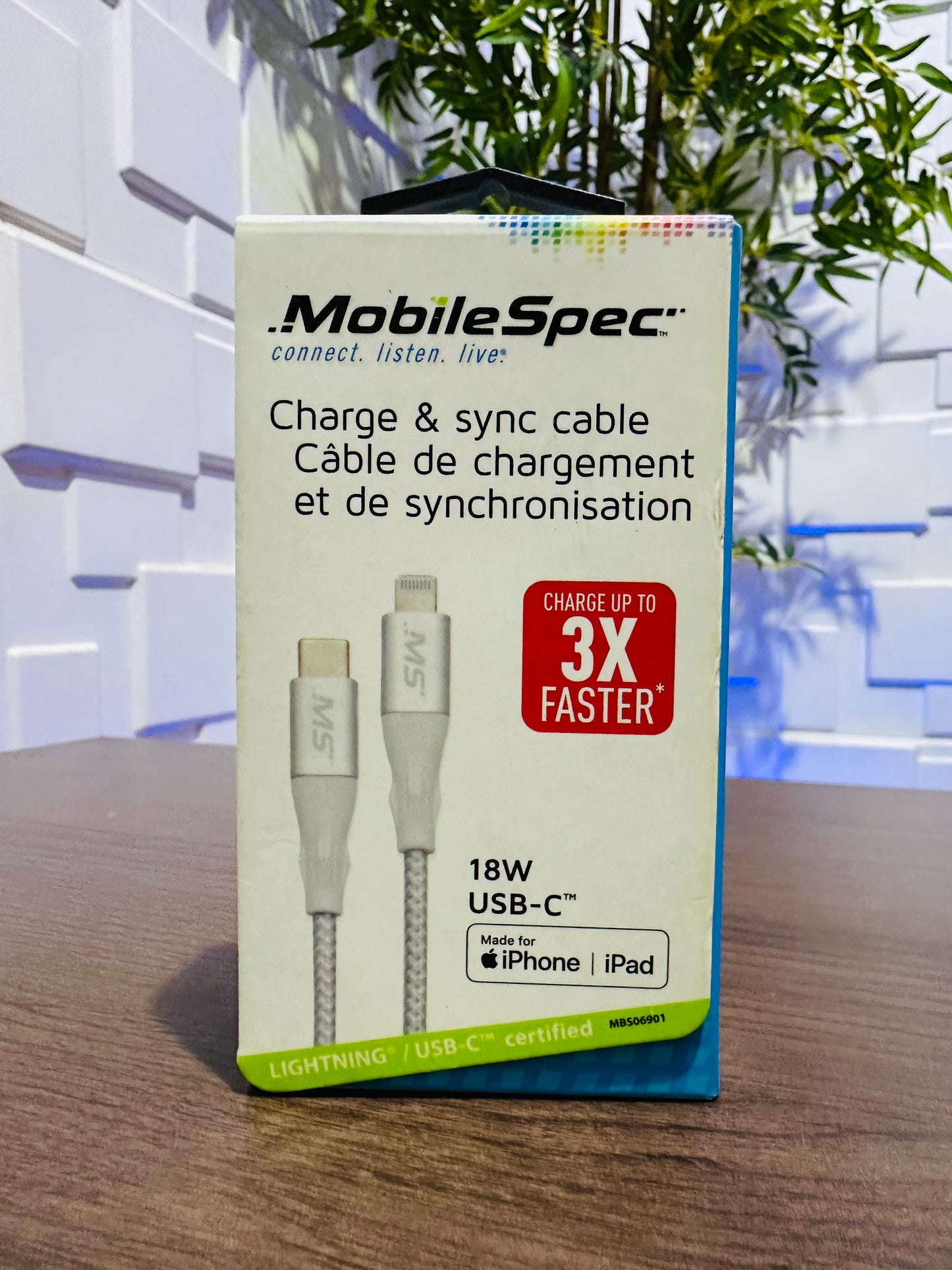 MobileSpec 18W USB-C Charge & Sync Cable