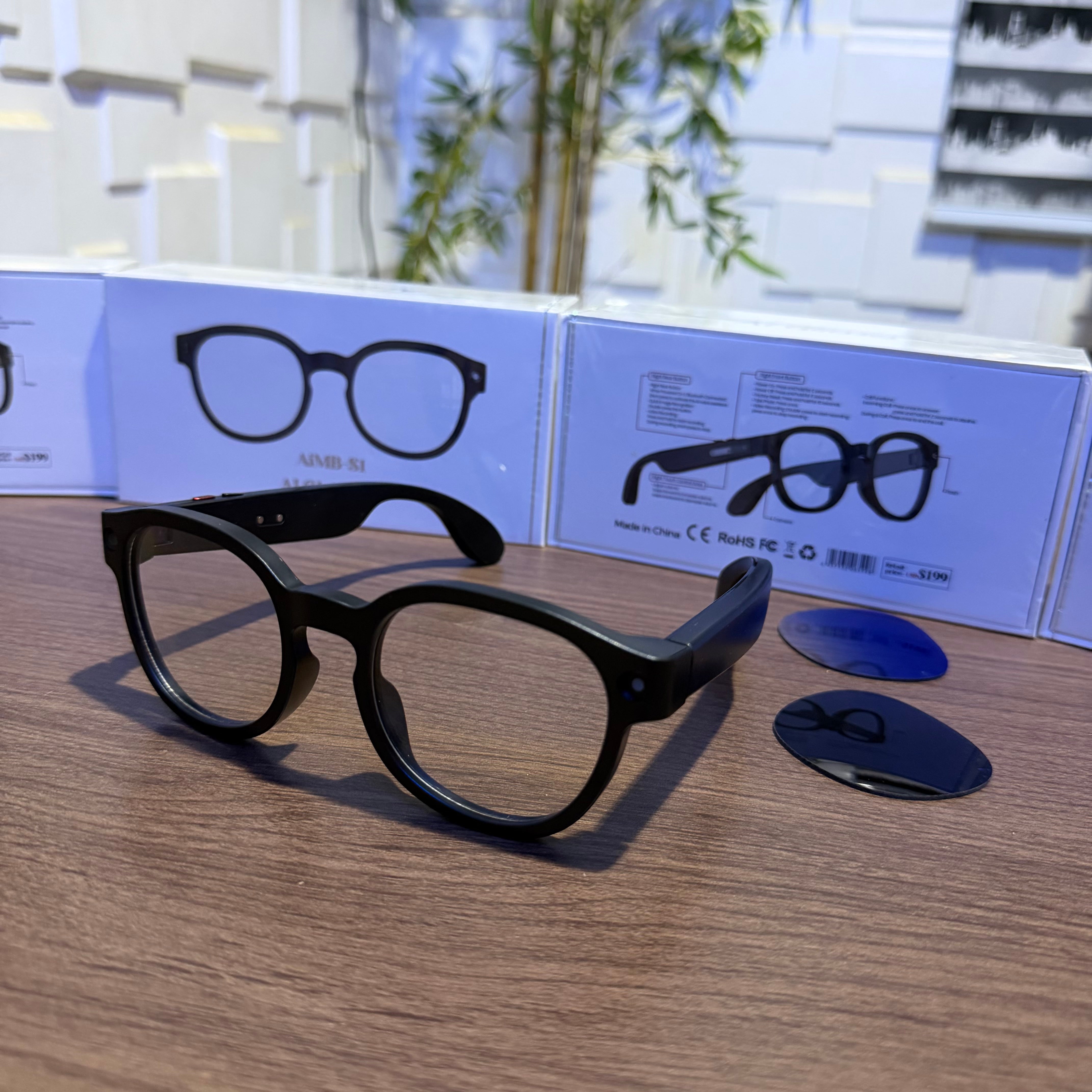 AIMB-S1 AI Smart Glasses | HD Camera | AI Assistant | Real-Time Translation | Music & Calls