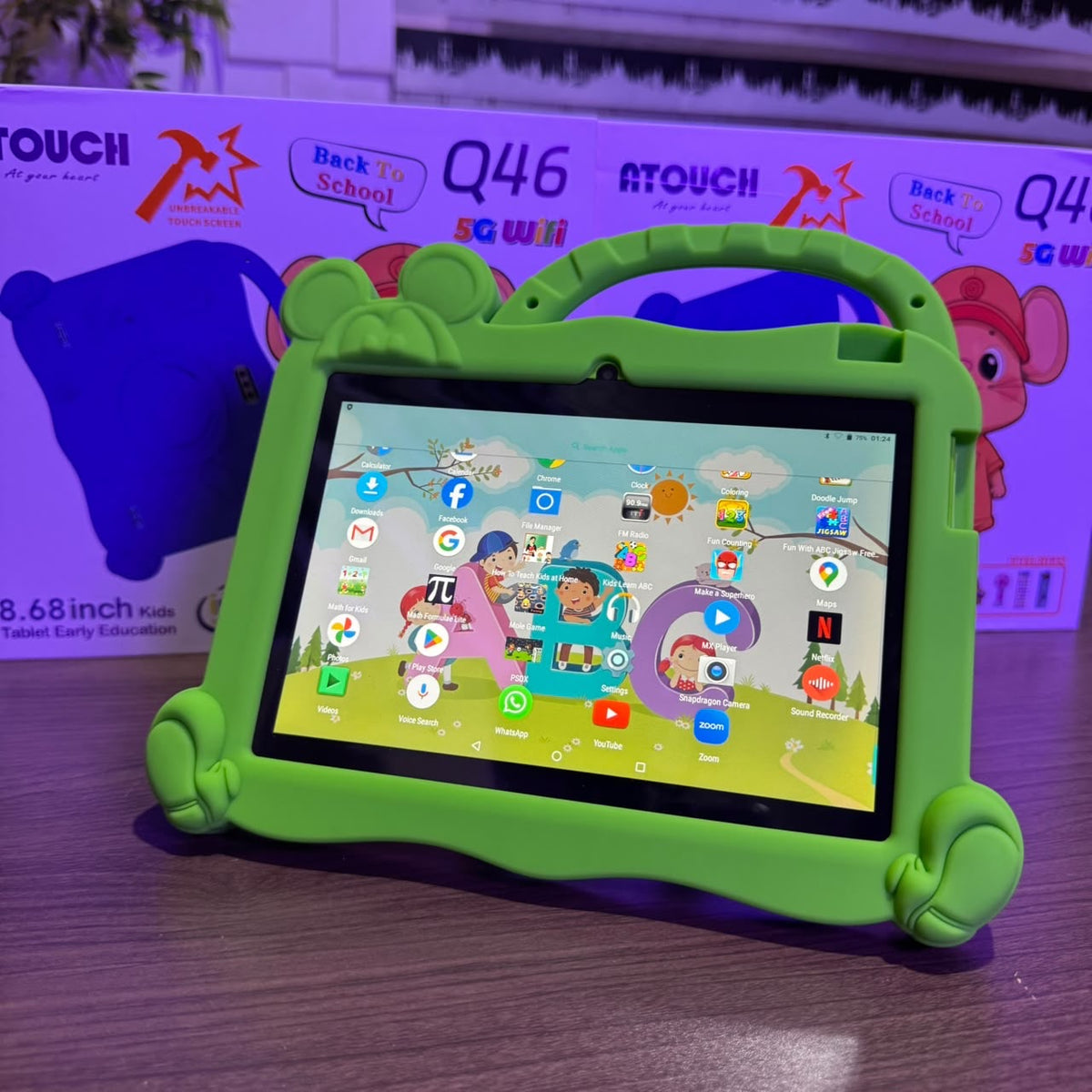 ATOUCH Q46 Kids Educational Tablet – 8.68" HD Incell Display | 2GB RAM | 32GB ROM