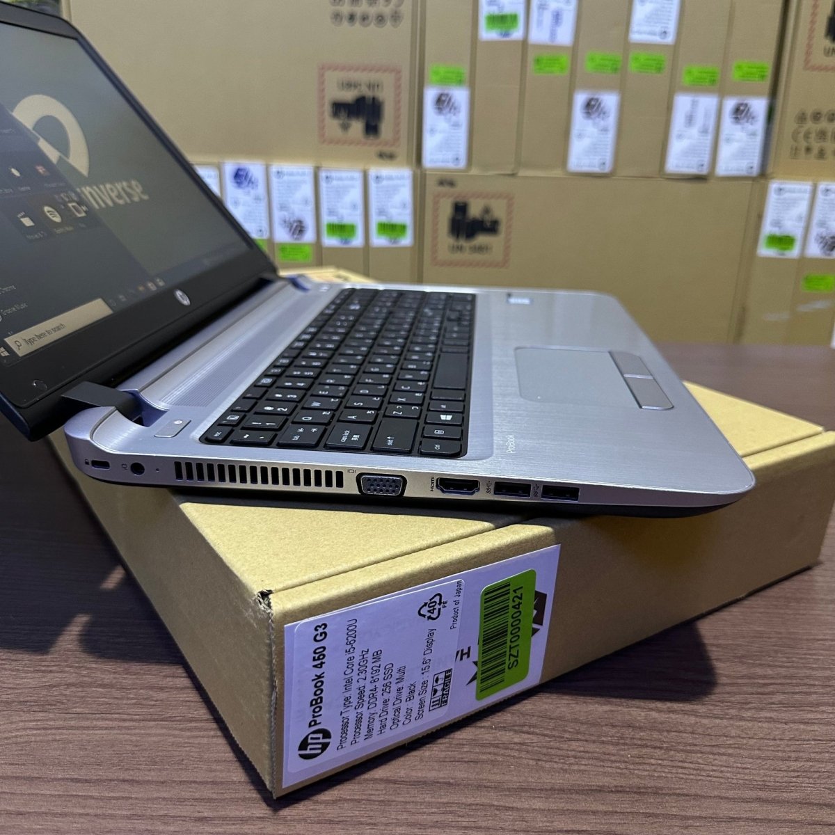 HP ProBook 450 G3 - Intel Core i5 - 256GB SSD - 8GB RAM