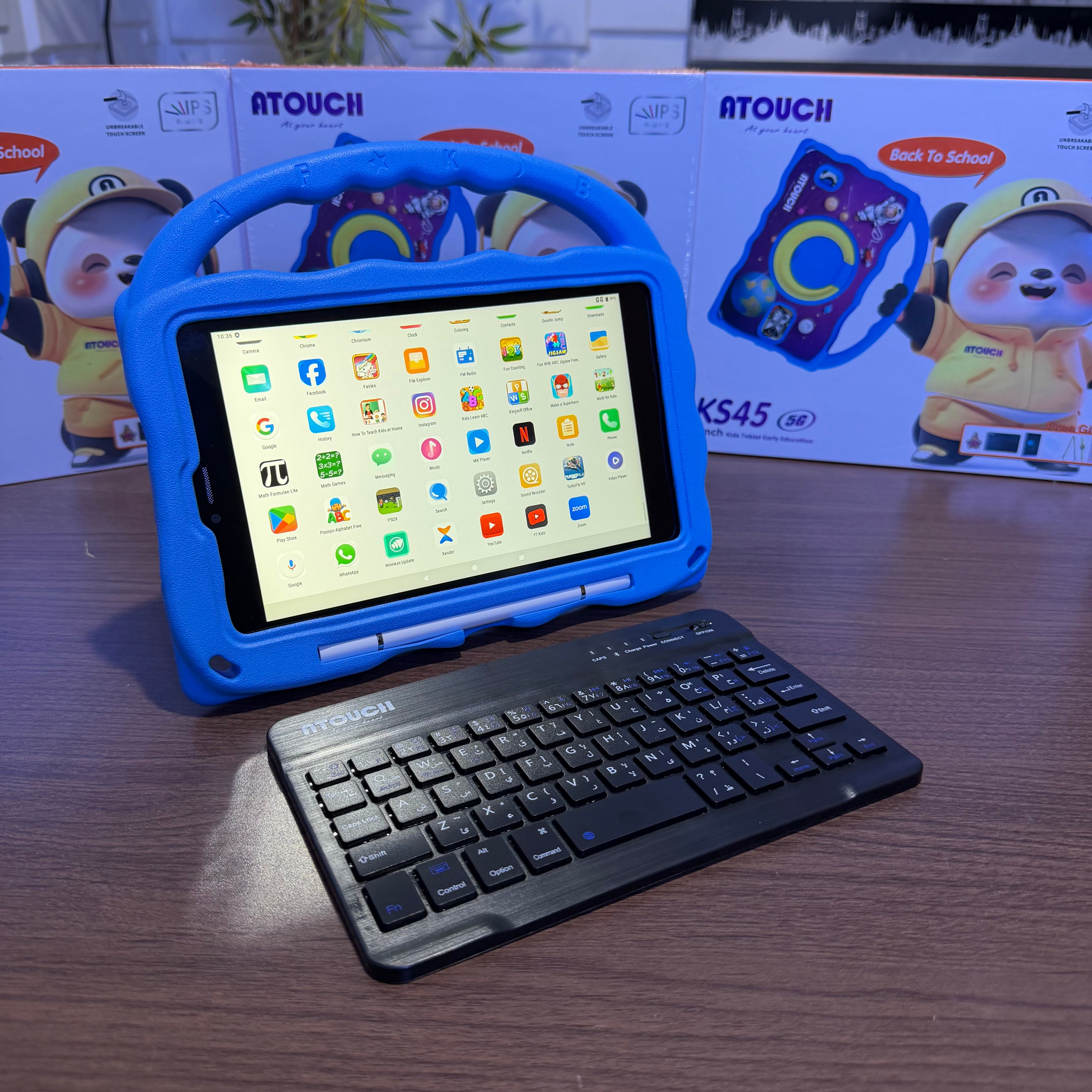 Dual Sim Atouch KS45 Kids Educational Tablet - 32GB ROM - 2GB RAM