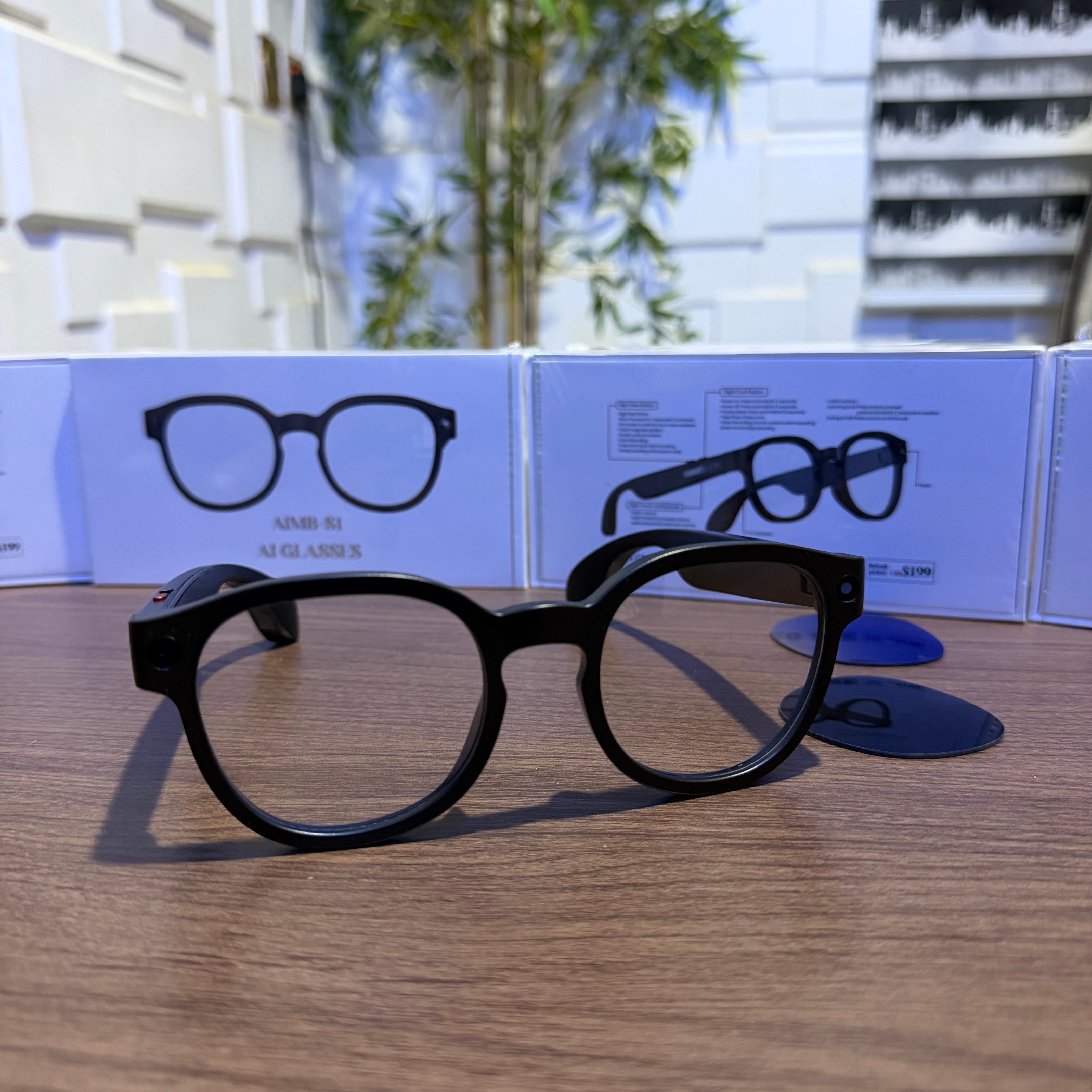 AIMB-S1 AI Smart Glasses | HD Camera | AI Assistant | Real-Time Translation | Music & Calls