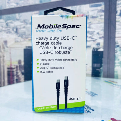 MobileSpec 15W Heavy duty USB - C Charging Cable