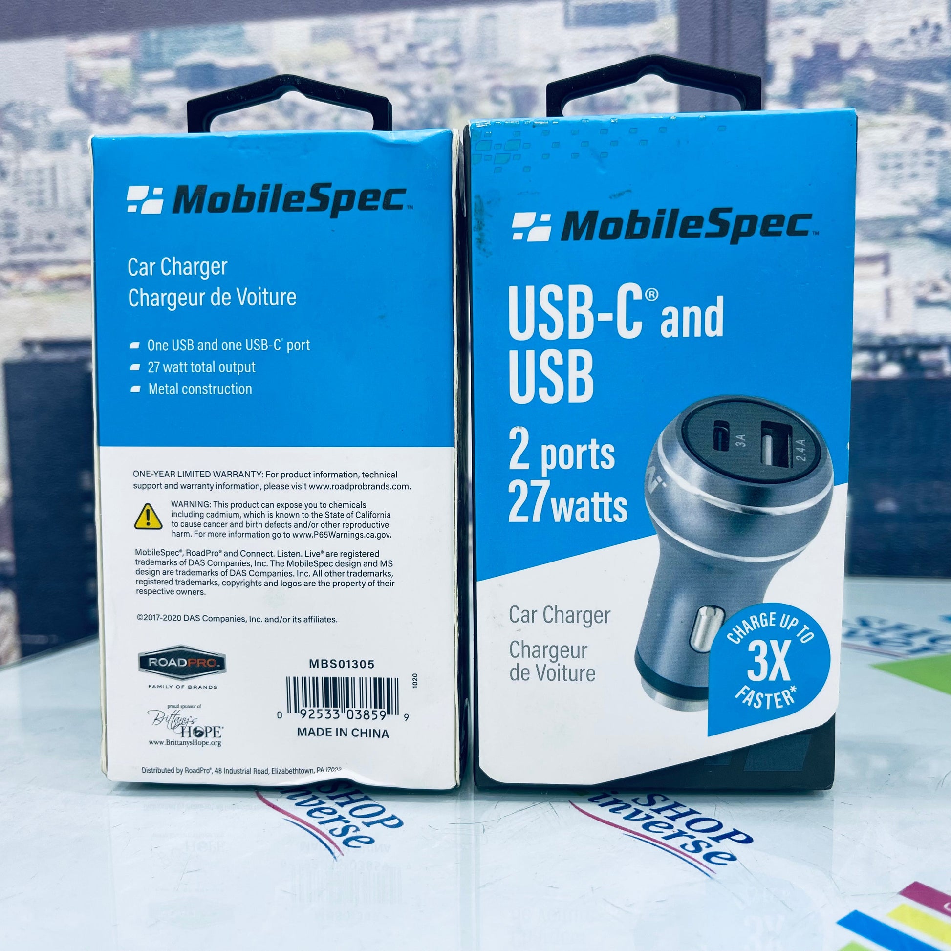 MobileSpec USB-C Car Charger SHOPINVERSE