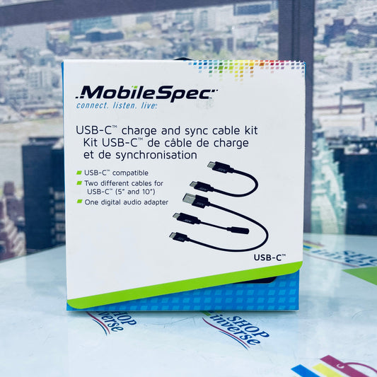 MobileSpec USB-C Charge and Sync Cable Kit SHOPINVERSE