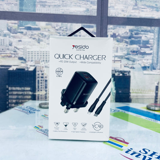 Yesido YC40 20W Quick Charger SHOPINVERSE