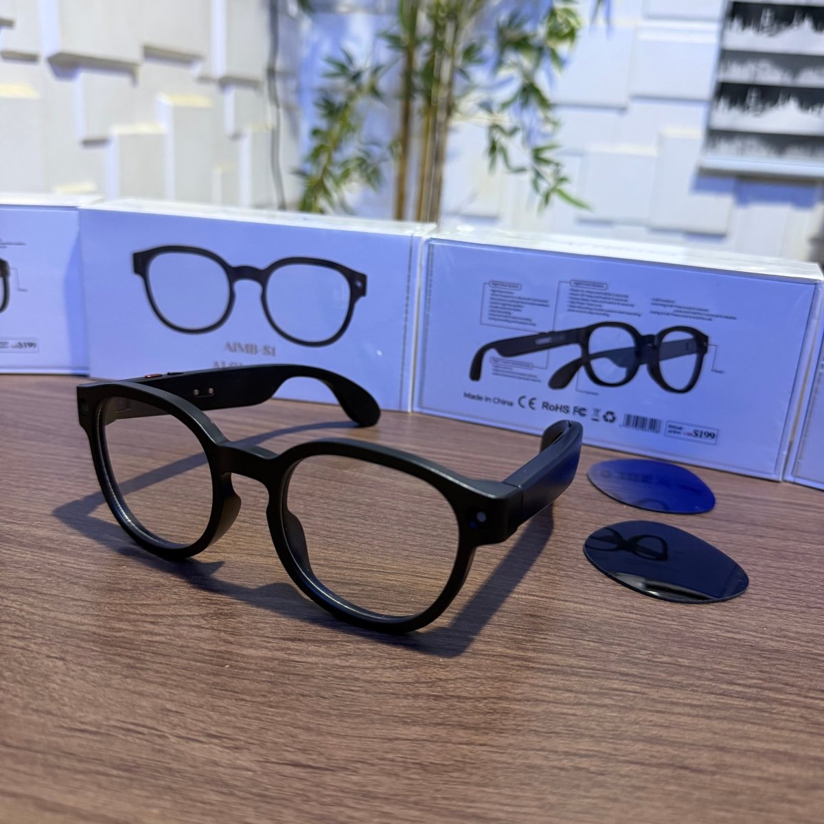 AIMB-S1 AI Smart Glasses | HD Camera | AI Assistant | Real-Time Translation | Music & Calls
