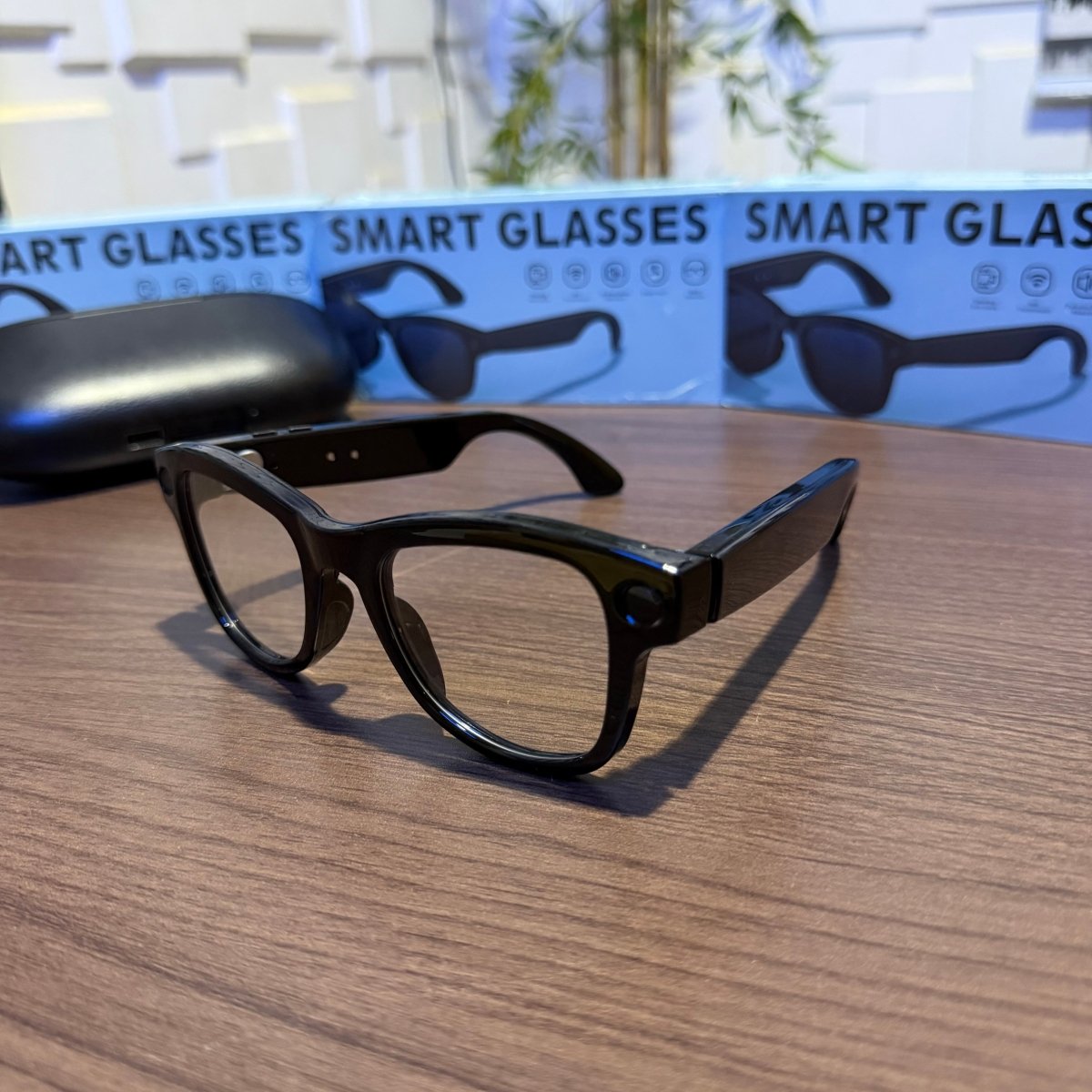 Smart AI Glasses M02 | AI Assistant | HD Camera | Real-Time Translation | Charging Case