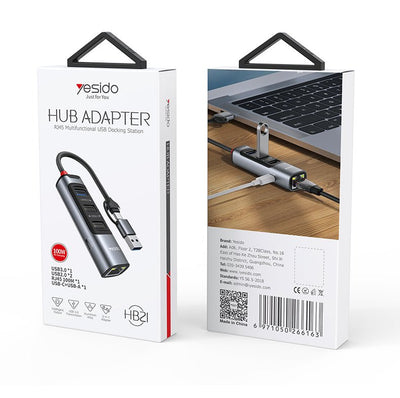 Yesido HB21 RJ45 Multifunction USB Docking Station