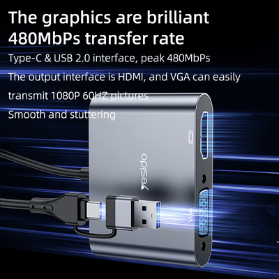 Yesido HM15 USB to HDMI Converter