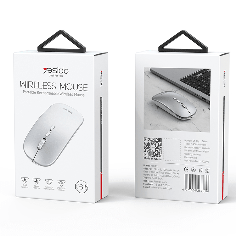 Yesido KB15 Portable Rechargeable Wireless Mouse