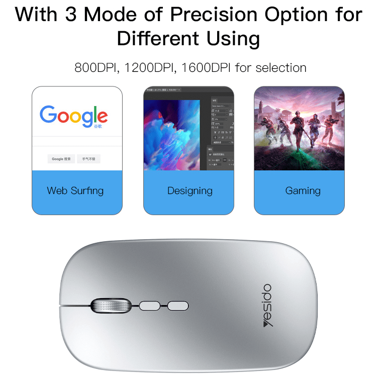 Yesido KB15 Portable Rechargeable Wireless Mouse