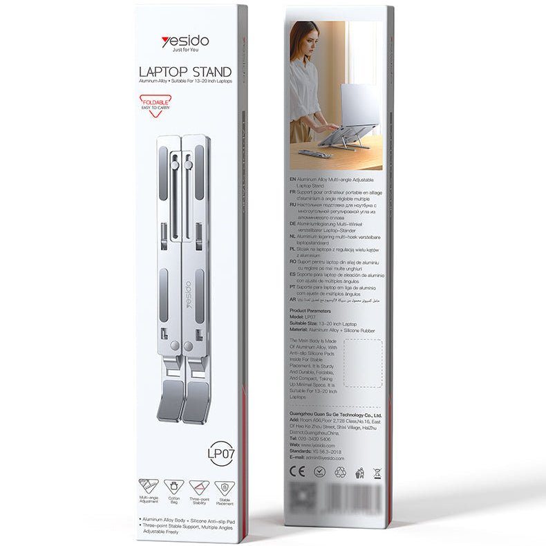 Yesido LP07 Aluminum Alloy Multi - angle Adjustable Laptop Stand