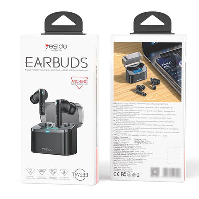 Yesido TWS33 ANC + ENC Wireless Earbuds