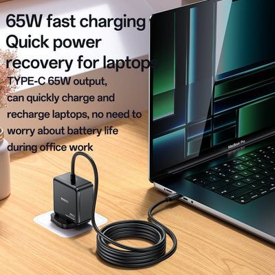 Yesido YC93 65W Fast Charging Laptop Adapter - Type - C PD - 2M Cable - UK Plug