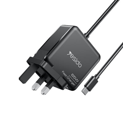 Yesido YC93 65W Fast Charging Laptop Adapter - Type - C PD - 2M Cable - UK Plug